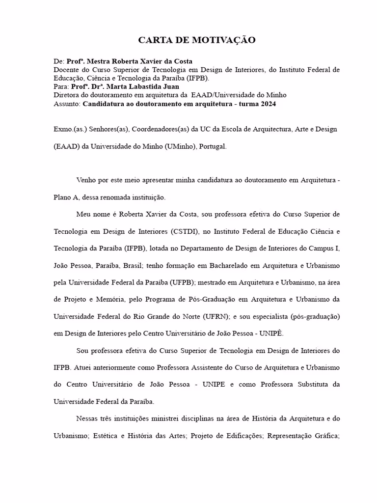 Como terminar uma carta de motivação?