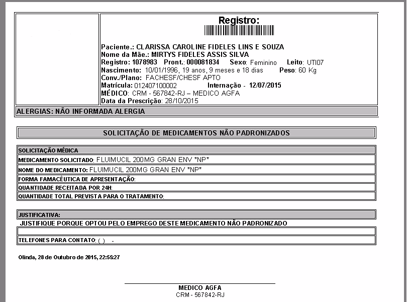 Quais são os níveis de prescrição?