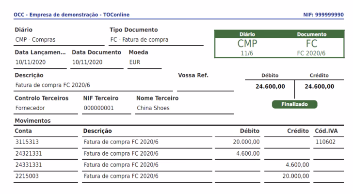 Qual é o IVA para prestação de serviços?