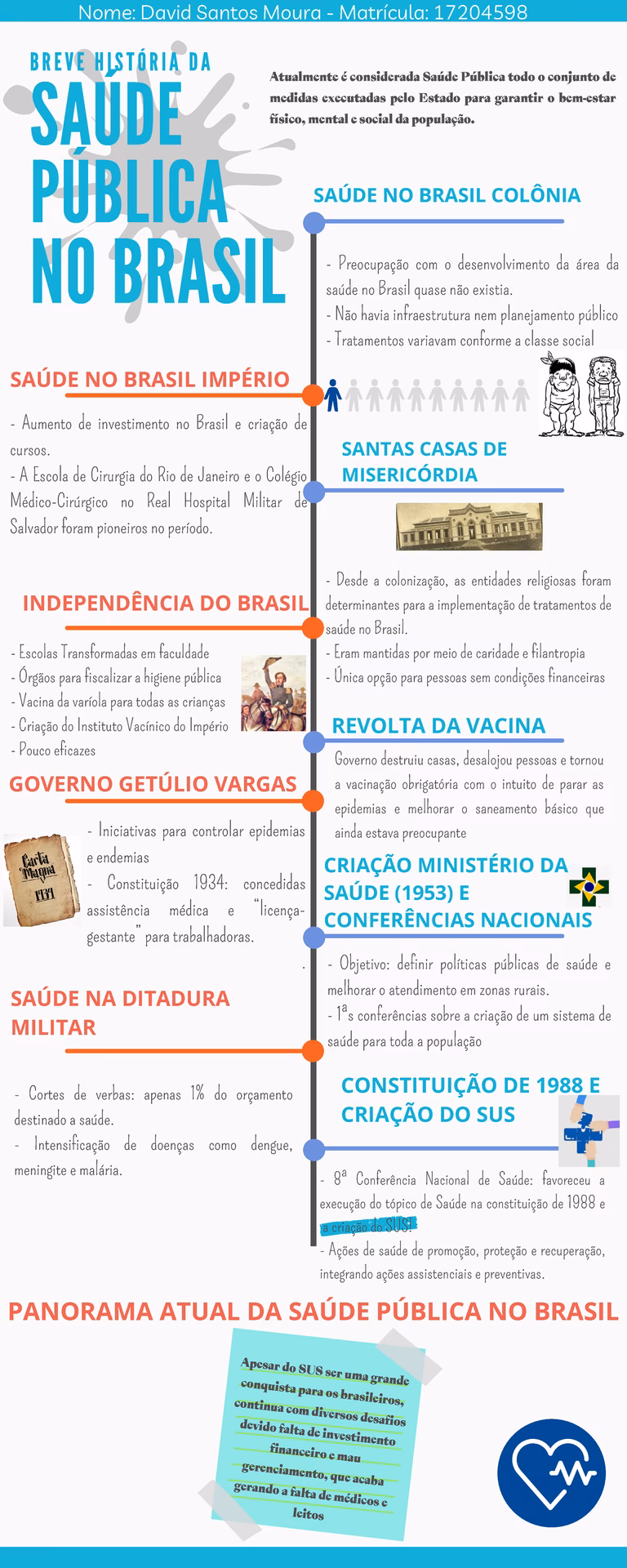 Em que ano foi criada a primeira Organização Nacional de Saúde Pública no Brasil?