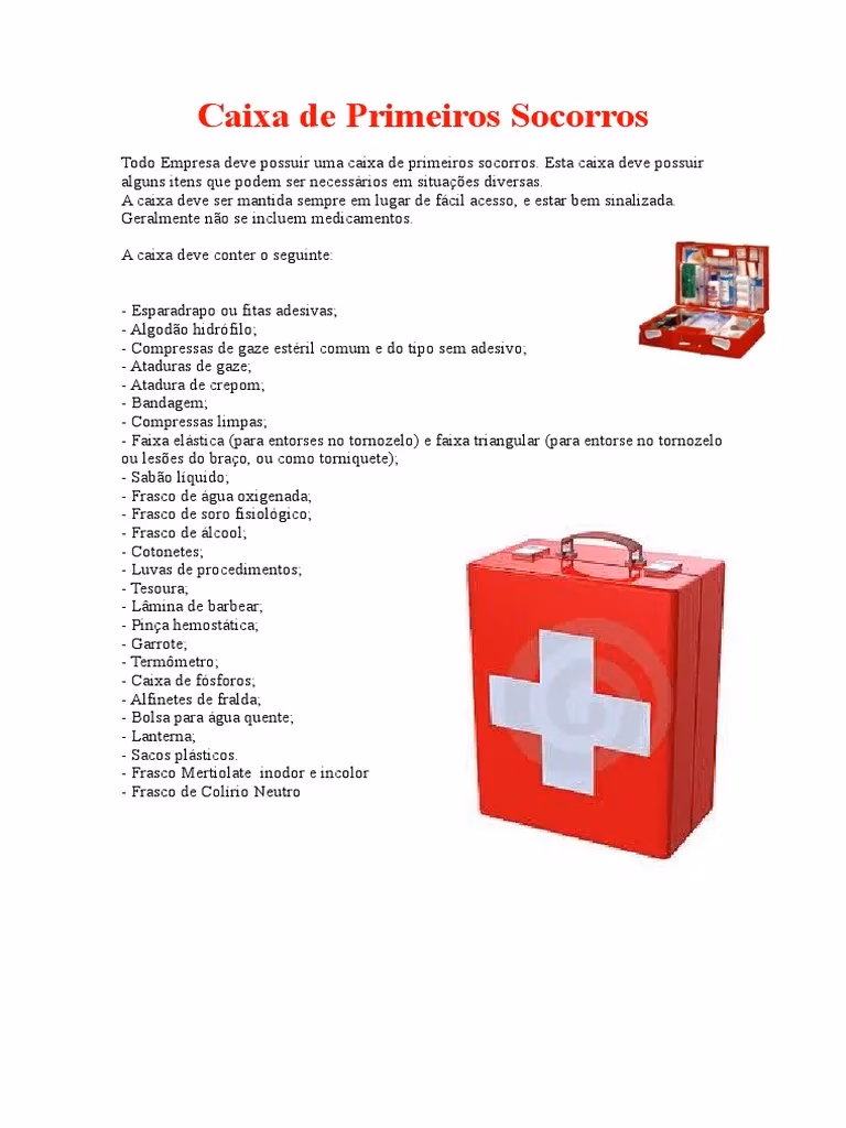 O que colocar num kit de emergência?