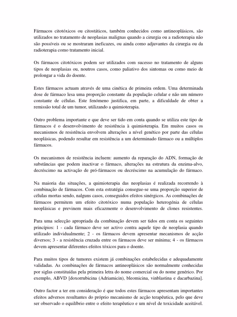 O que são fármacos citotóxicos?