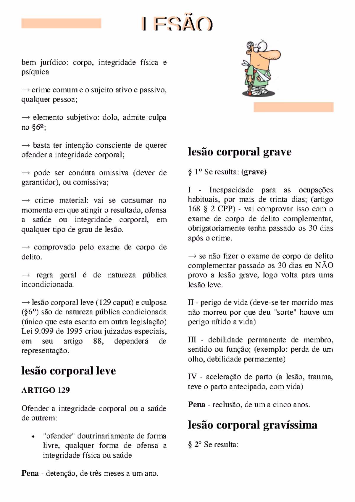 O que é uma ofensa corporal?