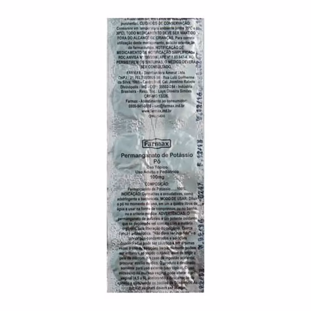 Para que serve o permanganato de potássio?