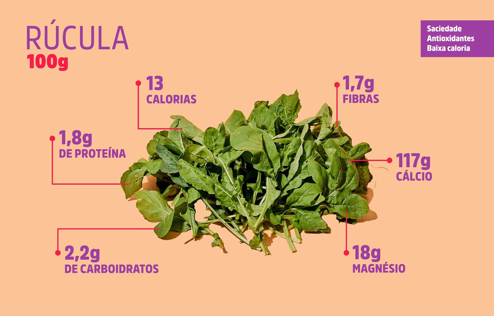 Para que serve a rúcula selvagem?