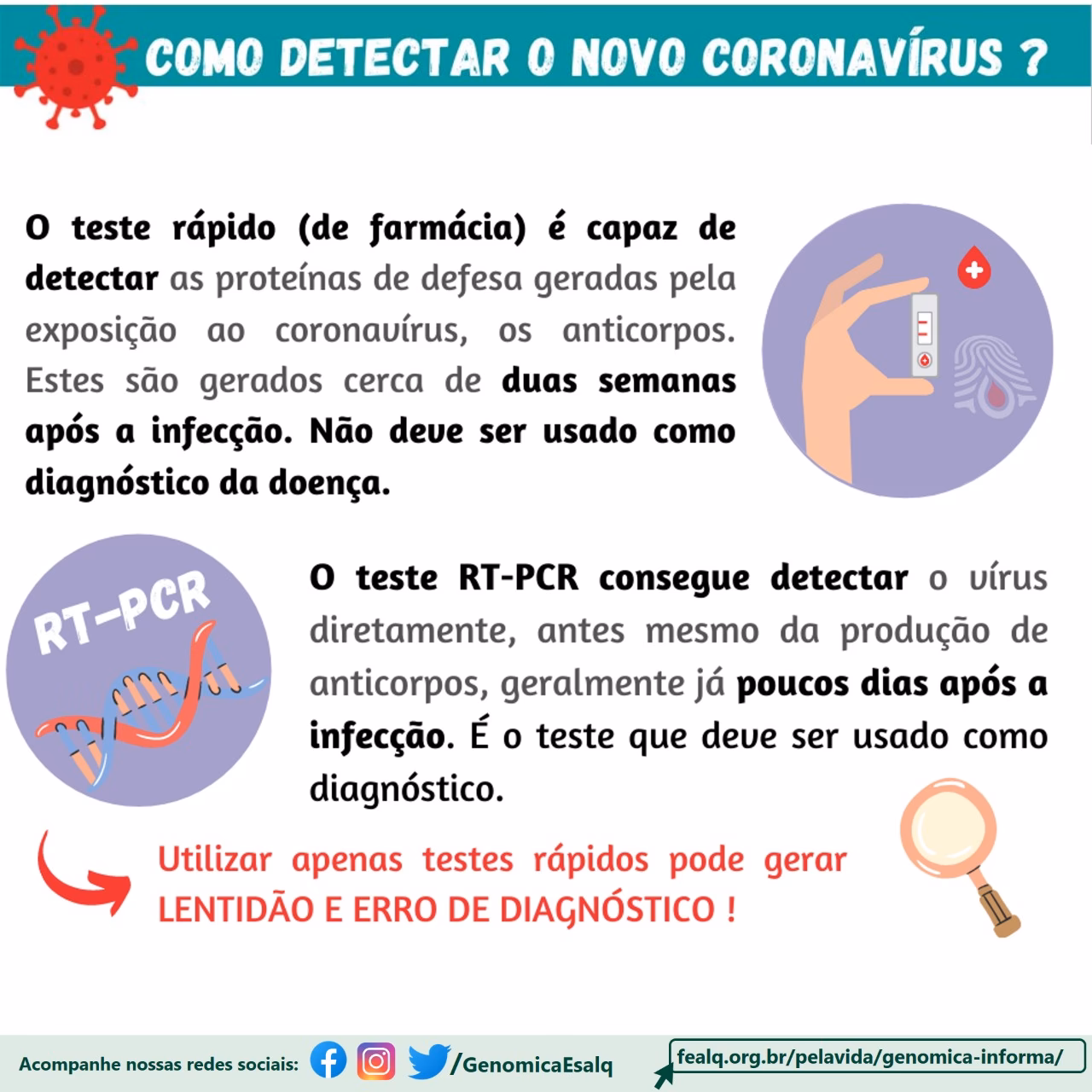 Como se vê se o teste covid é positivo?